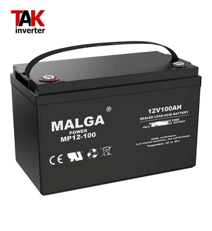 باتری خورشیدی 100 آمپر 100Ah-12V برند Malga Power