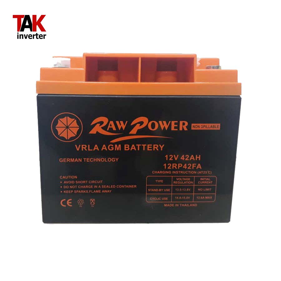 باتری خورشیدی 42 آمپرساعت AGM برند RAW POWER